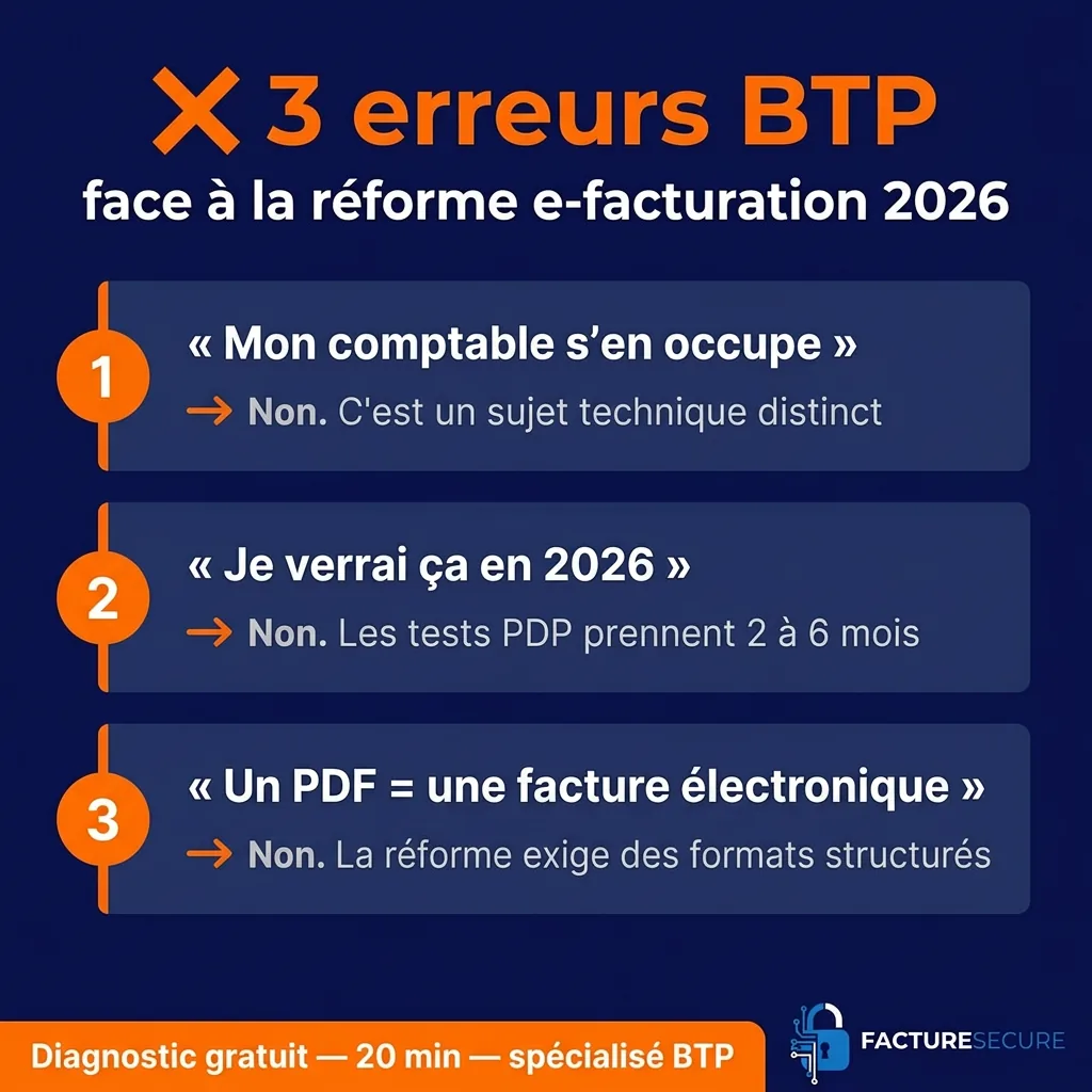 Les 3 erreurs des artisans du BTP face à la réforme e-facturation 2026